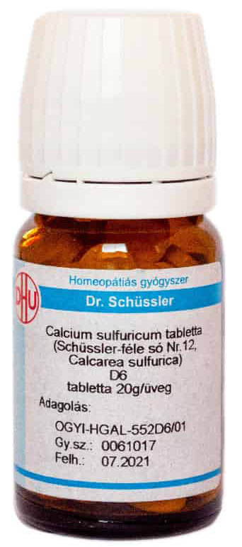Schüssler sók - Nr.12 Calcium sulfuricum D6